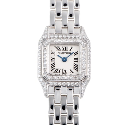 CARTIER カルティエ ミニパンテール WF3210F3 ベゼル2重ダイヤ K18WG【中古】