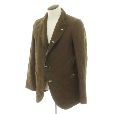 【中古】コムデギャルソンシャツ COMME des GARCONS SHIRT 2024年秋冬 ジャカードポリエステル カジュアルジャケット カーキ【サイズL】【メンズ】