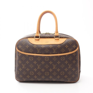 ルイ・ヴィトン LOUIS VUITTON ドーヴィル ボーリングヴァニティ ハンドバッグ バッグ PVCコーティングキャンバス レザー モノグラム レディース ブラウン系 M47270 【中古】