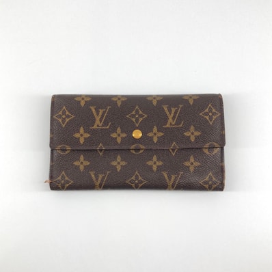 LOUIS VUITTON(ルイ・ヴィトン) ポルトトレゾール インターナショナル 三つ折り財布 ブラウン