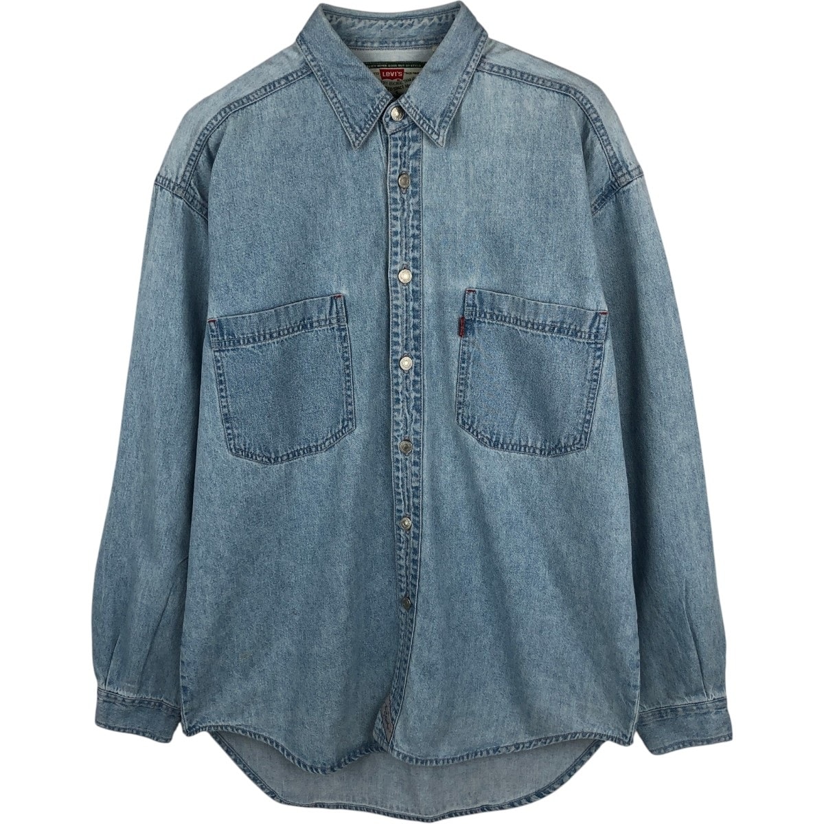 古着 90年代 リーバイス Levi's 長袖 デニムシャツ メンズM相当 ヴィンテージ/eaa672376