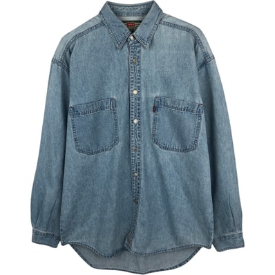 古着 90年代 リーバイス Levi's 長袖 デニムシャツ メンズM相当 ヴィンテージ/eaa672376