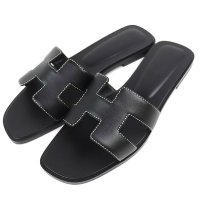 未使用品 エルメス フラット ミュール オラン 38.5 H021056Z
