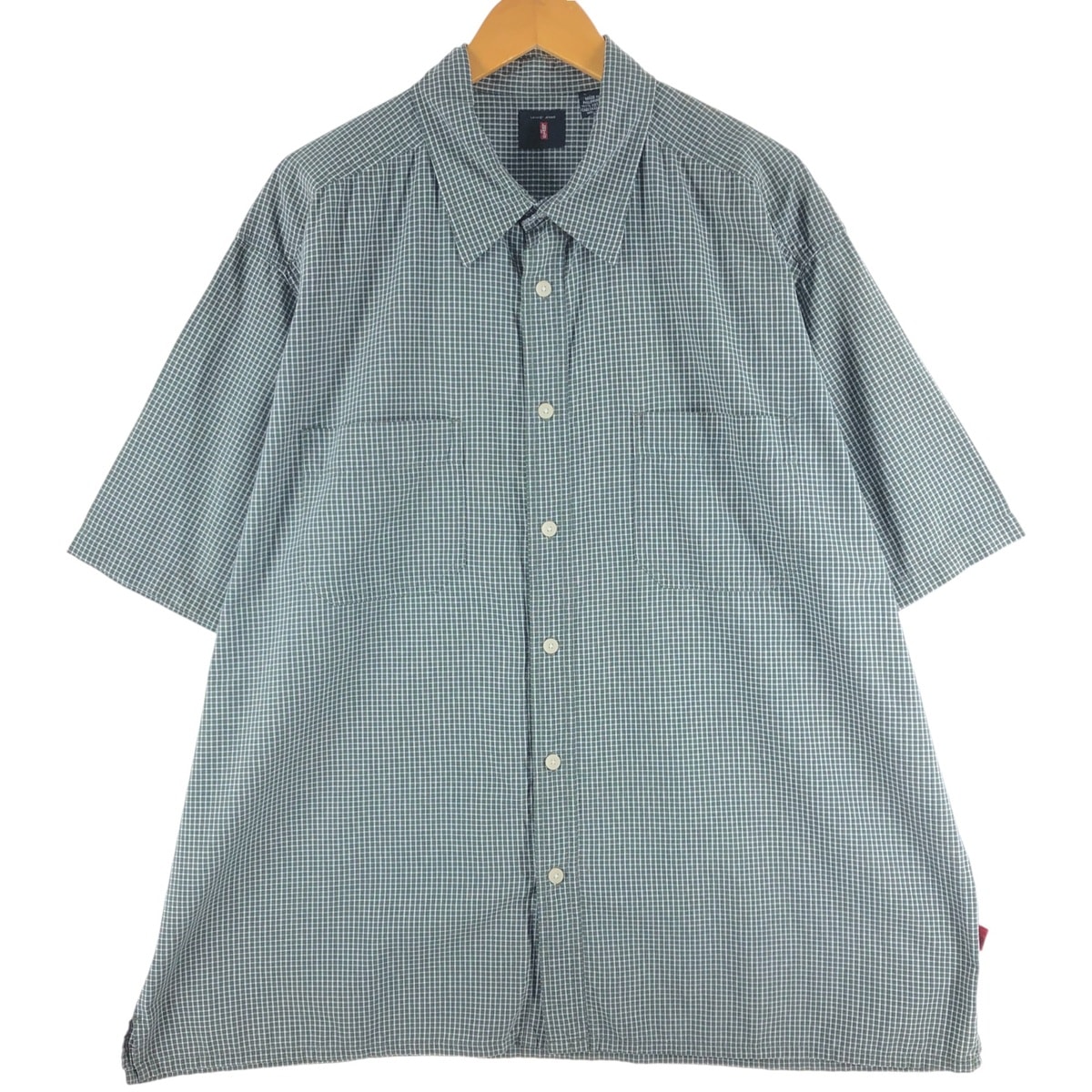 古着 リーバイス Levi's 半袖 コットン チェックシャツ ボックスシャツ メンズXL相当/eaa558332