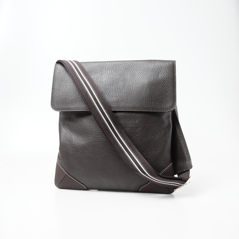 ■美品■Dunhill ダンヒル ショルダーバッグ フラップバッグ レザー 鞄 イタリア製 ブランド古着【中古】20261007/RB1169