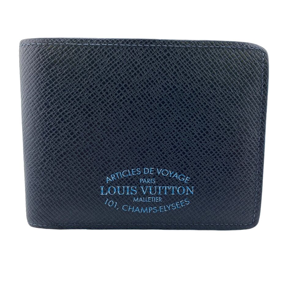 ルイヴィトン LOUIS VUITTON 札入れ タイガ ポルトフォイユ ミュルティプル M30381 ネイビー
