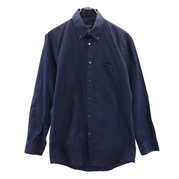 BURBERRY BLACK LABEL バーバリーブラックレーベル 三陽商会 ストライプ 長袖 ボタンダウンシャツ 40 ネイビー系