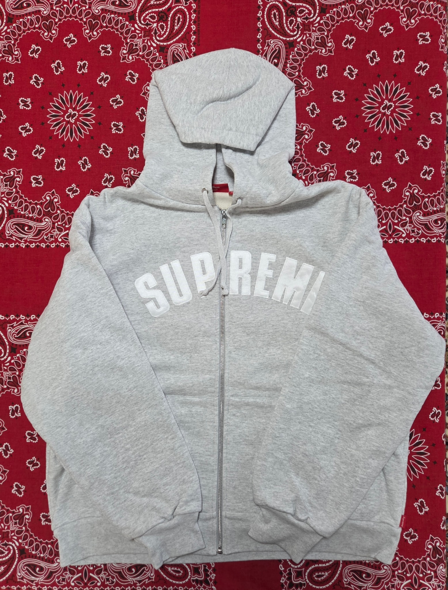 Supreme Arc Thermal Lined Zip Up Hooded Sweatshirt (25AW) "Ash Grey"