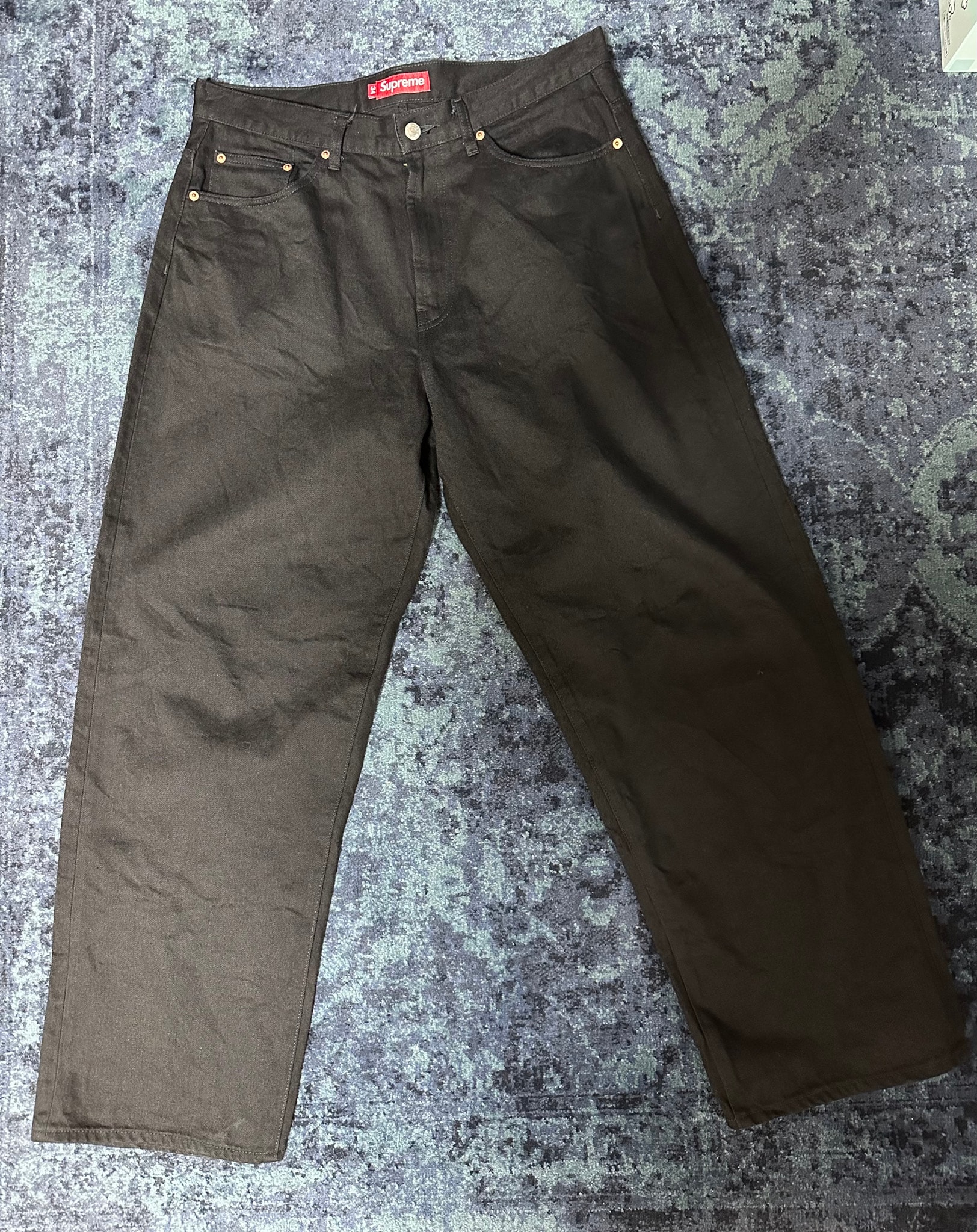 Supreme Baggy Selvedge Jean (26SS) "Rigid Black"