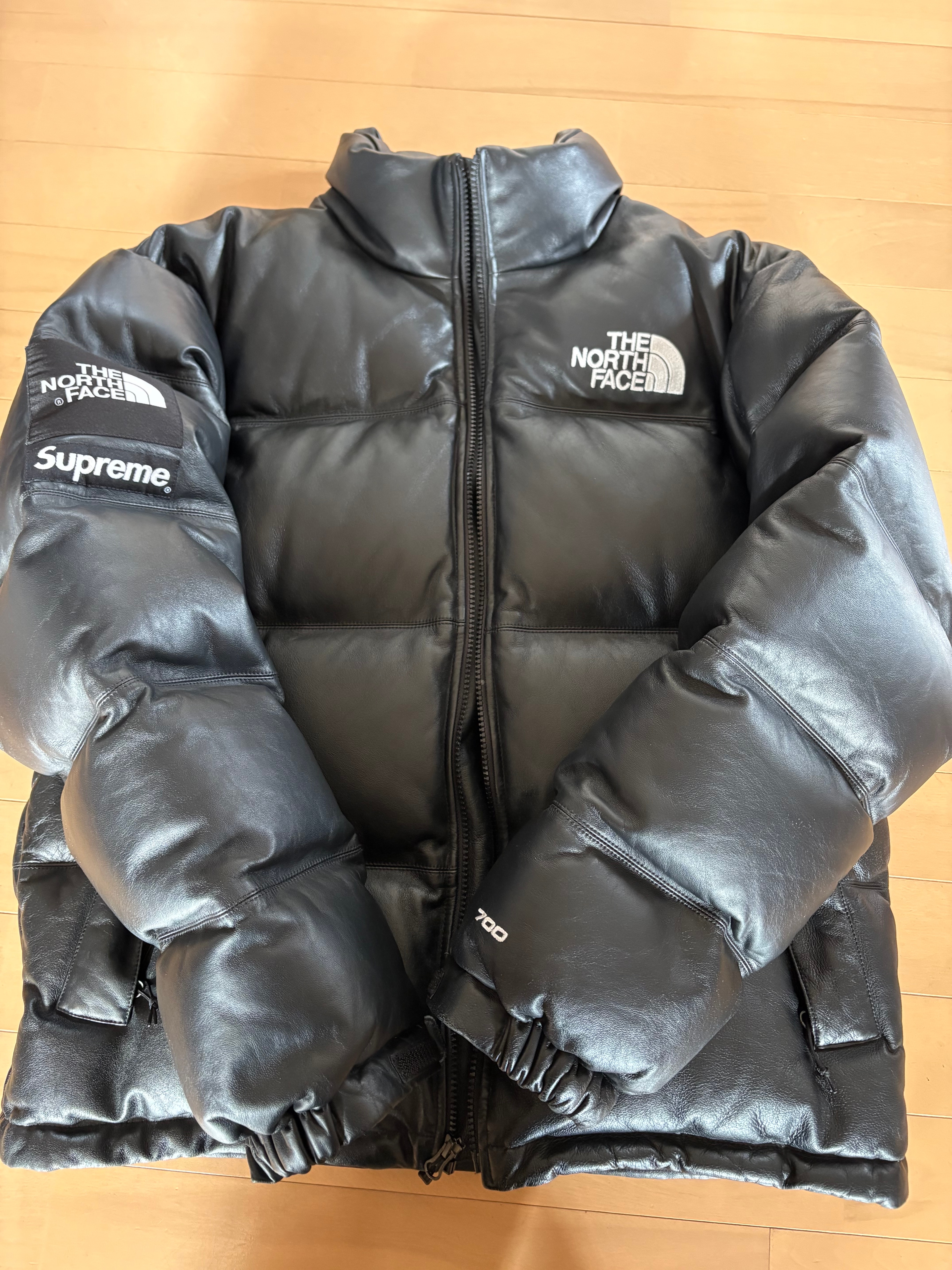 Supreme x The North Face Leather Nuptse Jacket "Black"