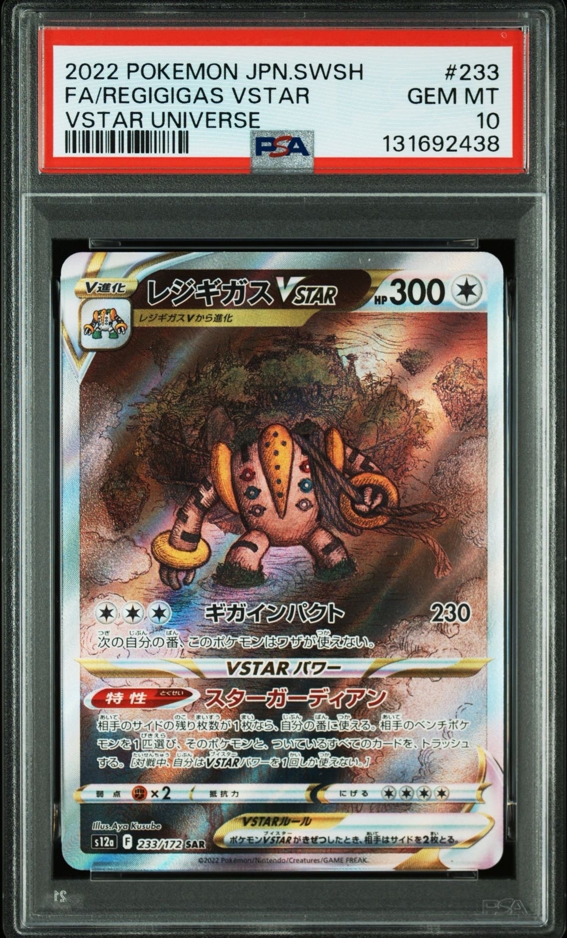 レジギガスVSTAR SAR[s12a 233/172](ハイクラスパック「VSTARユニバース」)