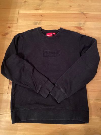 Supreme Cutout Logo Crewneck "Black"