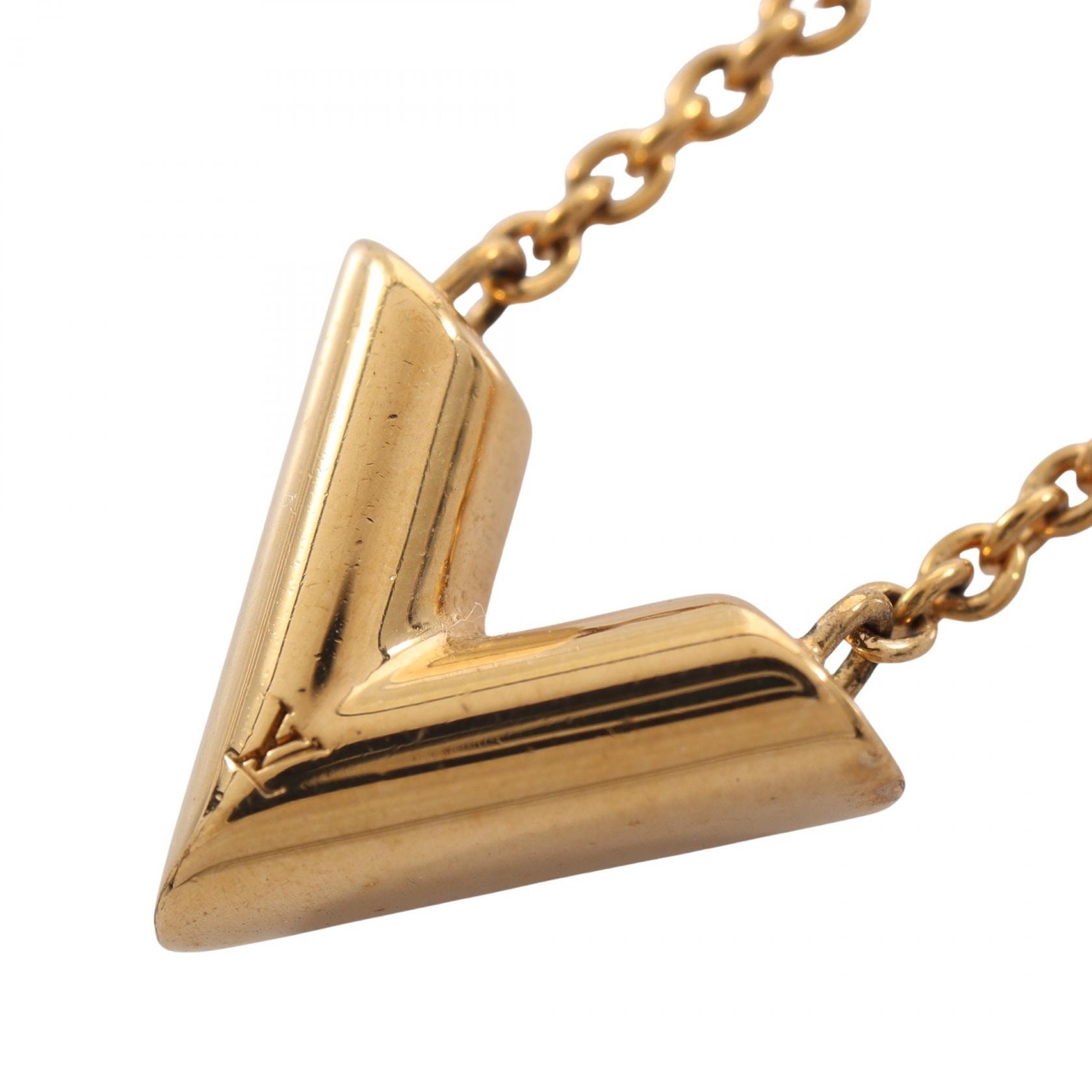 ルイ・ヴィトン LOUIS VUITTON エセンシャルV ネックレス ジュエリー GP(ゴールドメッキ) レディース ゴールド系 M61083 【中古】
