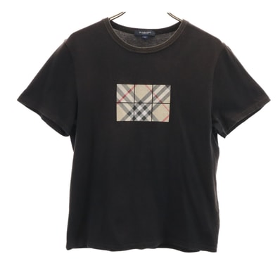 BURBERRY LONDON バーバリーロンドン 日本製 半袖 Tシャツ L ブラック 三陽商会