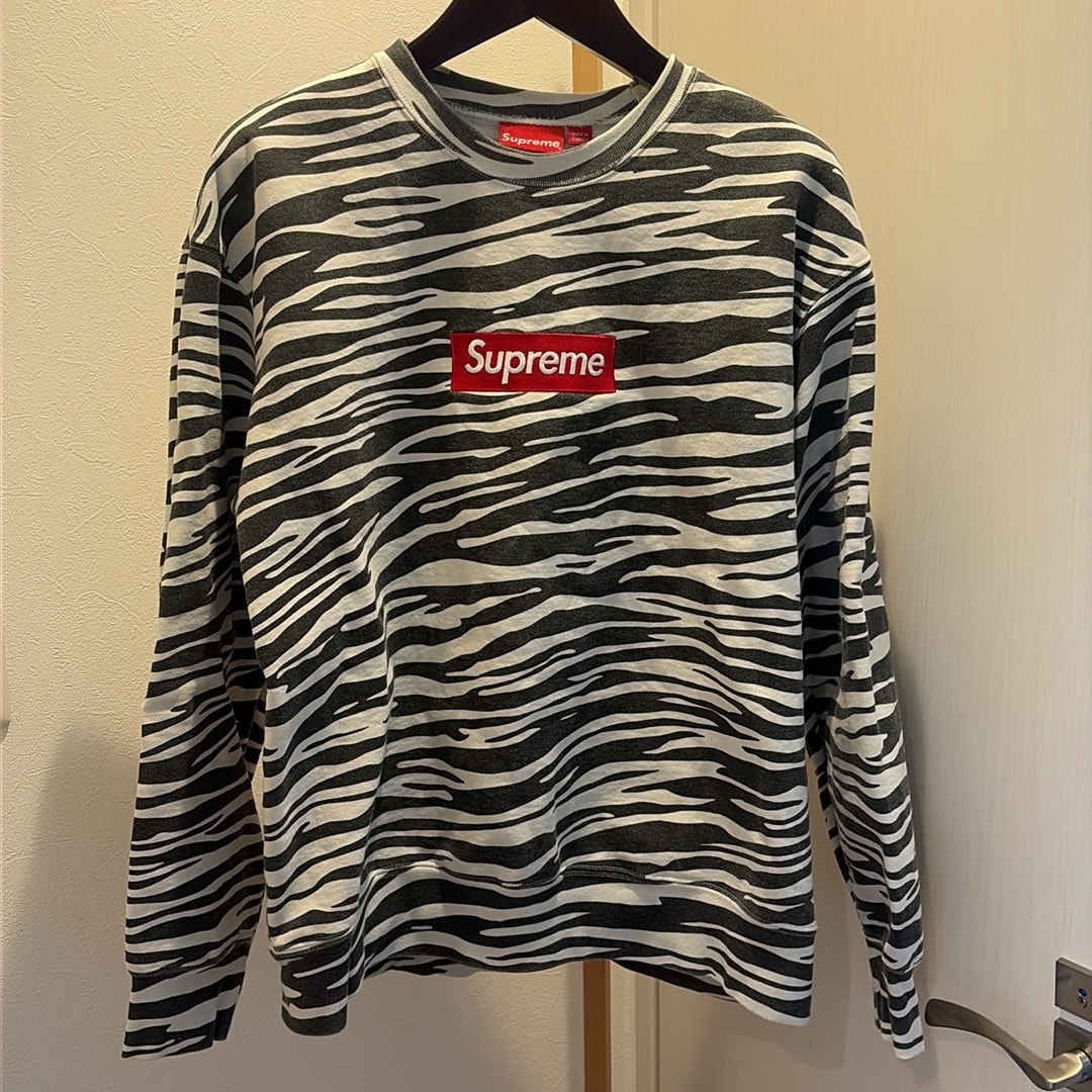 Supreme Box Logo Crewneck "Zebra" (22FW)
