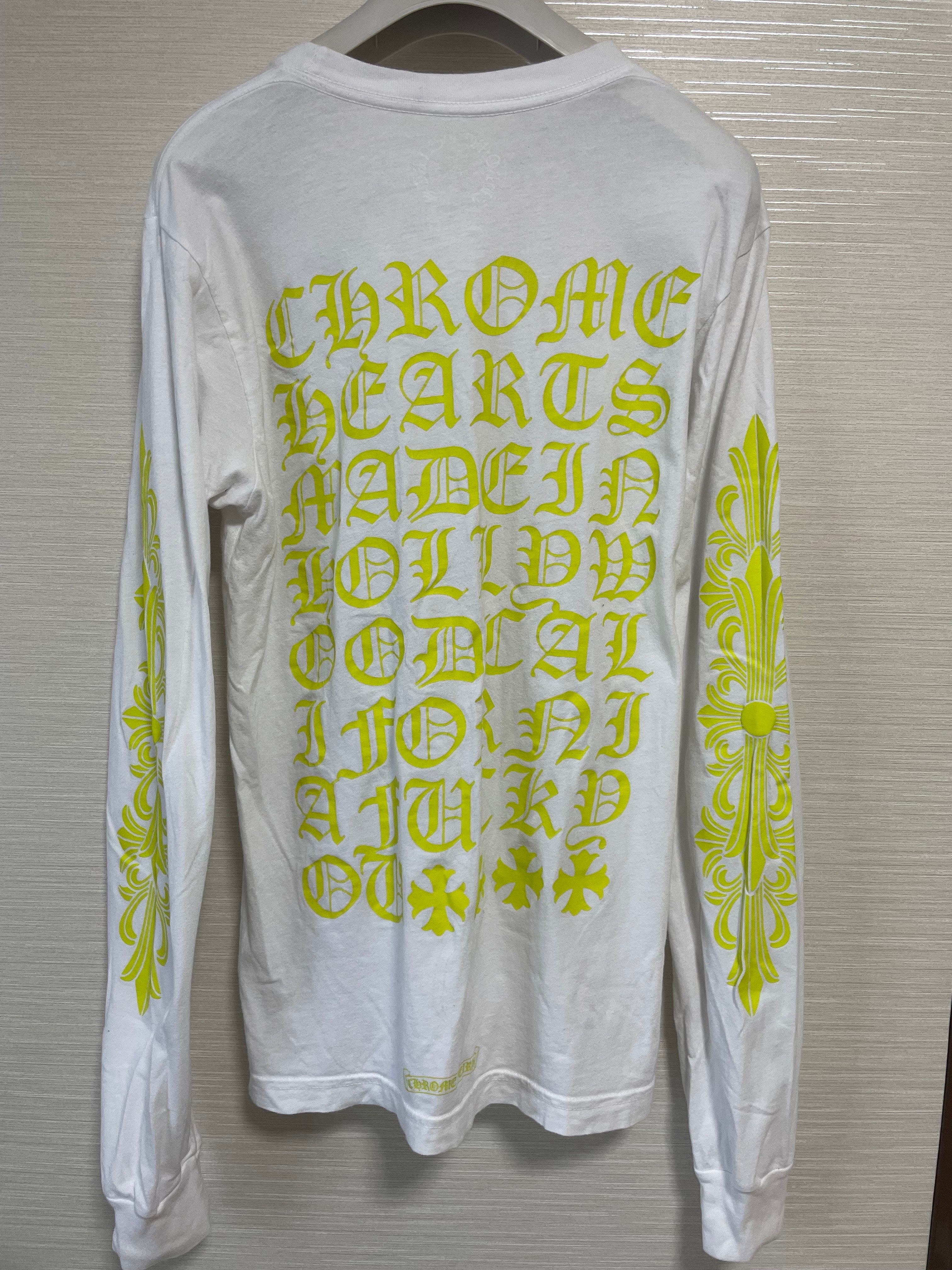 Chrome Hearts Neon Back Print L/S T-Shirt "White"