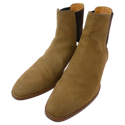 SAINT LAURENT サンローラン ブーツ WA443208 スエード サイドゴア ブーツ ブラウン系 42【中古】