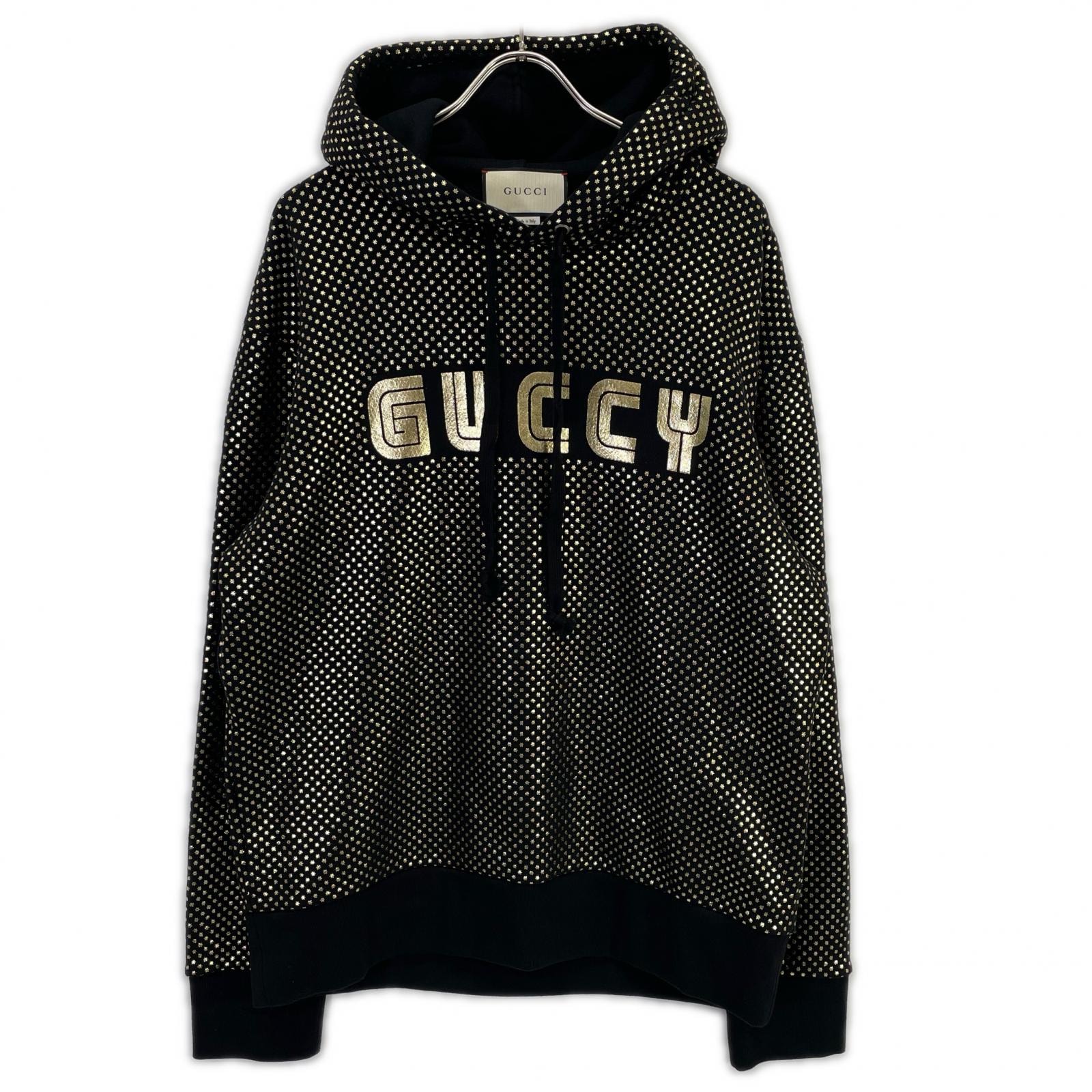 グッチ 475364 ブラック GUCCY プリント パーカ
