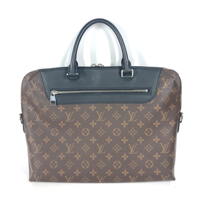 ルイヴィトン LOUIS VUITTON ポルトドキュマンジュール PDJ M54019 モノグラムマカサー 2WAYバッグ ショルダーバッグ トートバッグ ハンドバッグ ビジネスバッグ モノグラムマカサーキャンバス ブラウン 美品