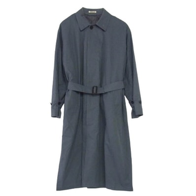 AURALEE オーラリー コート 25SS A25SC01GF WASHED FINX GABARDINE SOUTIEN COAT ウォッシュド ギャバジン トレンチ コート グレー系 3【中古】