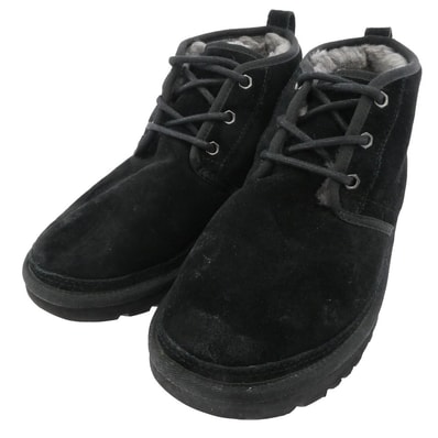 UGG アグ その他靴 Neumel ニューメル スエード ムートンブーツ チャッカブーツ ブラック系 25.0cm【中古】