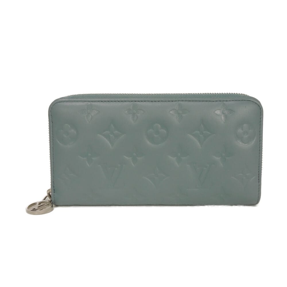 LOUIS VUITTON ルイ・ヴィトン ジッピーウォレット LVサークル LVロゴ フラワー グレイシャル アイスブルー ラウンドファスナー 札入れ カードケース 小銭入れ  RFID IC モノグラム クッサン ブルーグラシエール 長財布 M81707