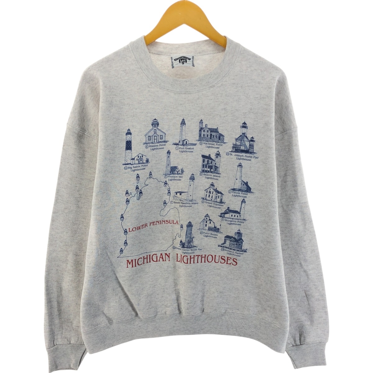 古着 90年代 リー Lee HEAVY WEIGHT プリントスウェットシャツ トレーナー USA製 メンズXL相当 ヴィンテージ/eaa525558