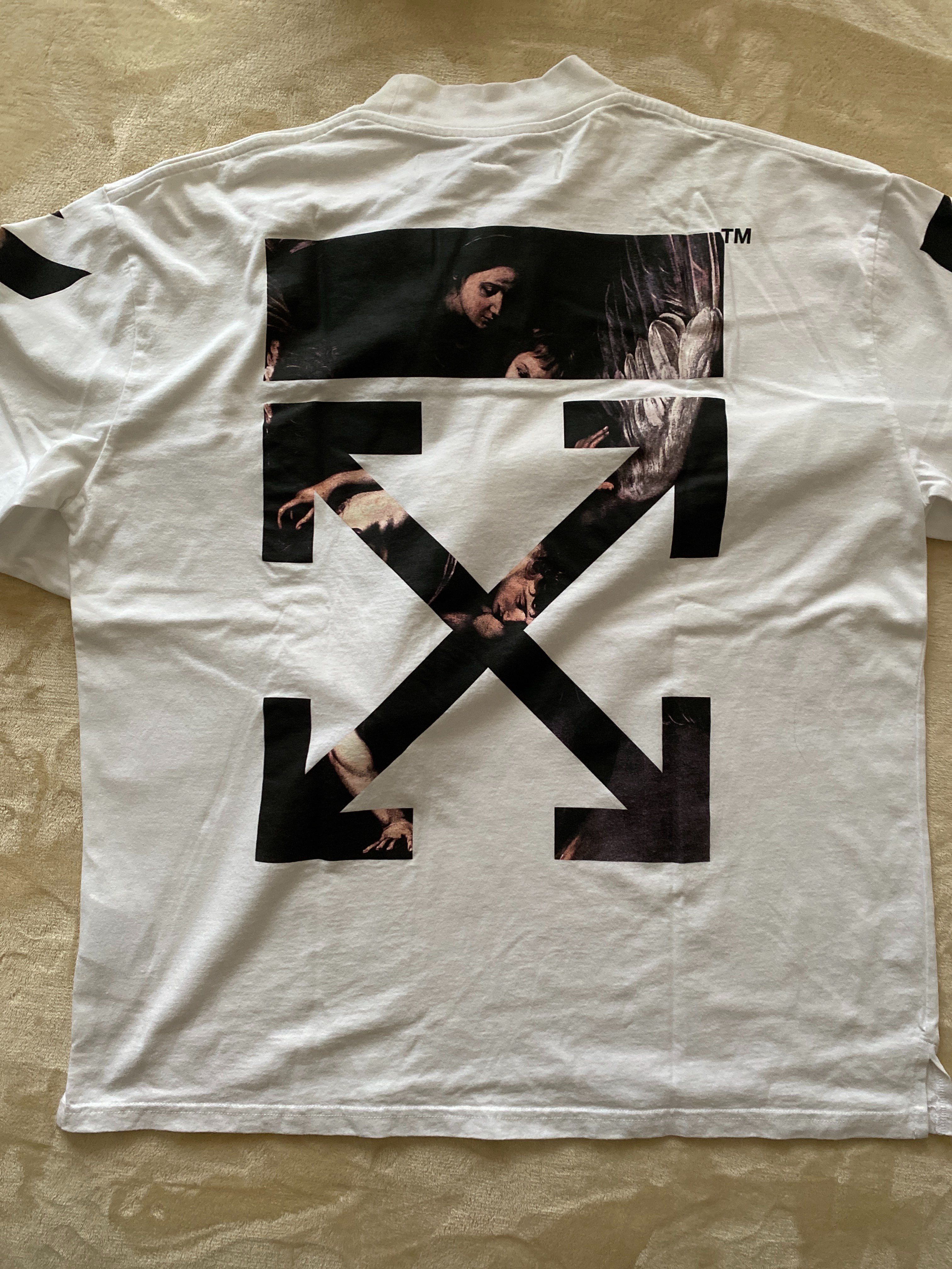 OFF-WHITE Oversized Fit Caravaggio Arrows T-Shirt "White"