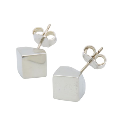 【中古】 ティファニー ピアス キューブ シルバー925 約7.3g シルバー スクエア スタッド アクセサリー レディース 女性 TIFFANY&Co.