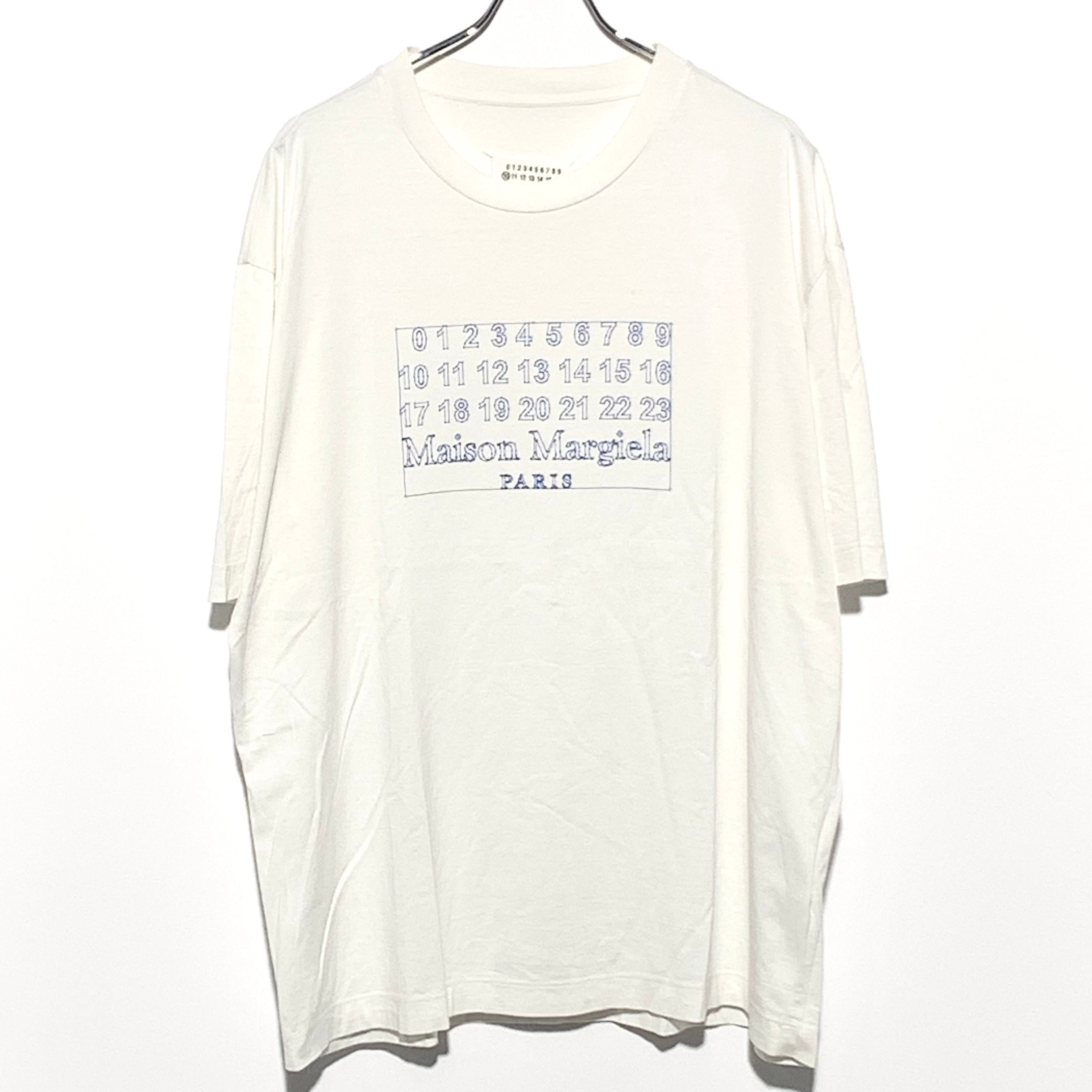 メゾンマルジェラ カレンダーロゴ オーバーサイズ Tシャツ "ホワイト" S30GC0696S22816