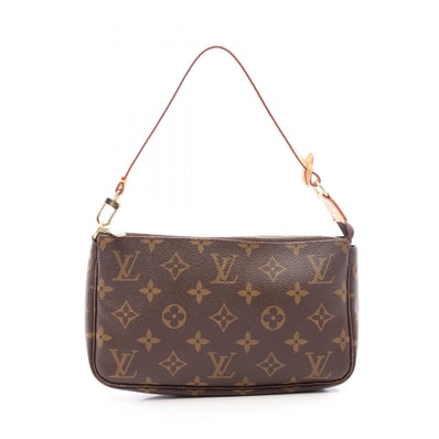 ルイ・ヴィトン LOUIS VUITTON ポシェットアクセソワール モノグラム ハンドバッグ バッグ PVCコーティングキャンバス レザー モノグラム レディース ブラウン系 M51980 【中古】
