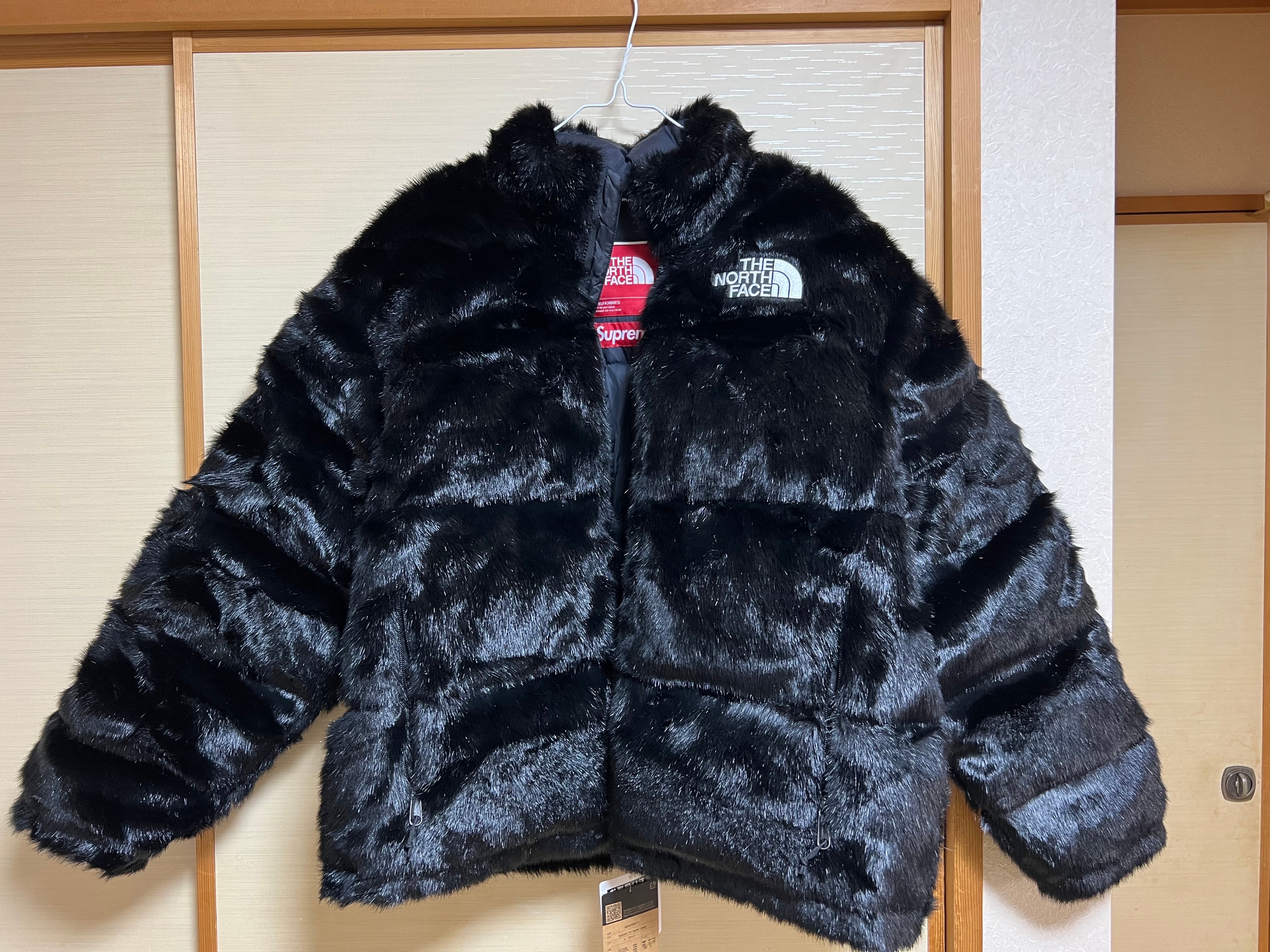 Supreme x The North Face Faux Fur Nuptse Jacket "Black"