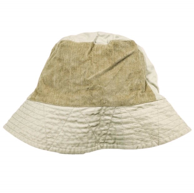 Engineered Garments エンジニアードガーメンツ アメリカ製 Bucket Hat - 6.5oz Flat Twill コットンツイル バケットハット L(内周約61-62cm) Khaki パッチワーク 帽子 g25320