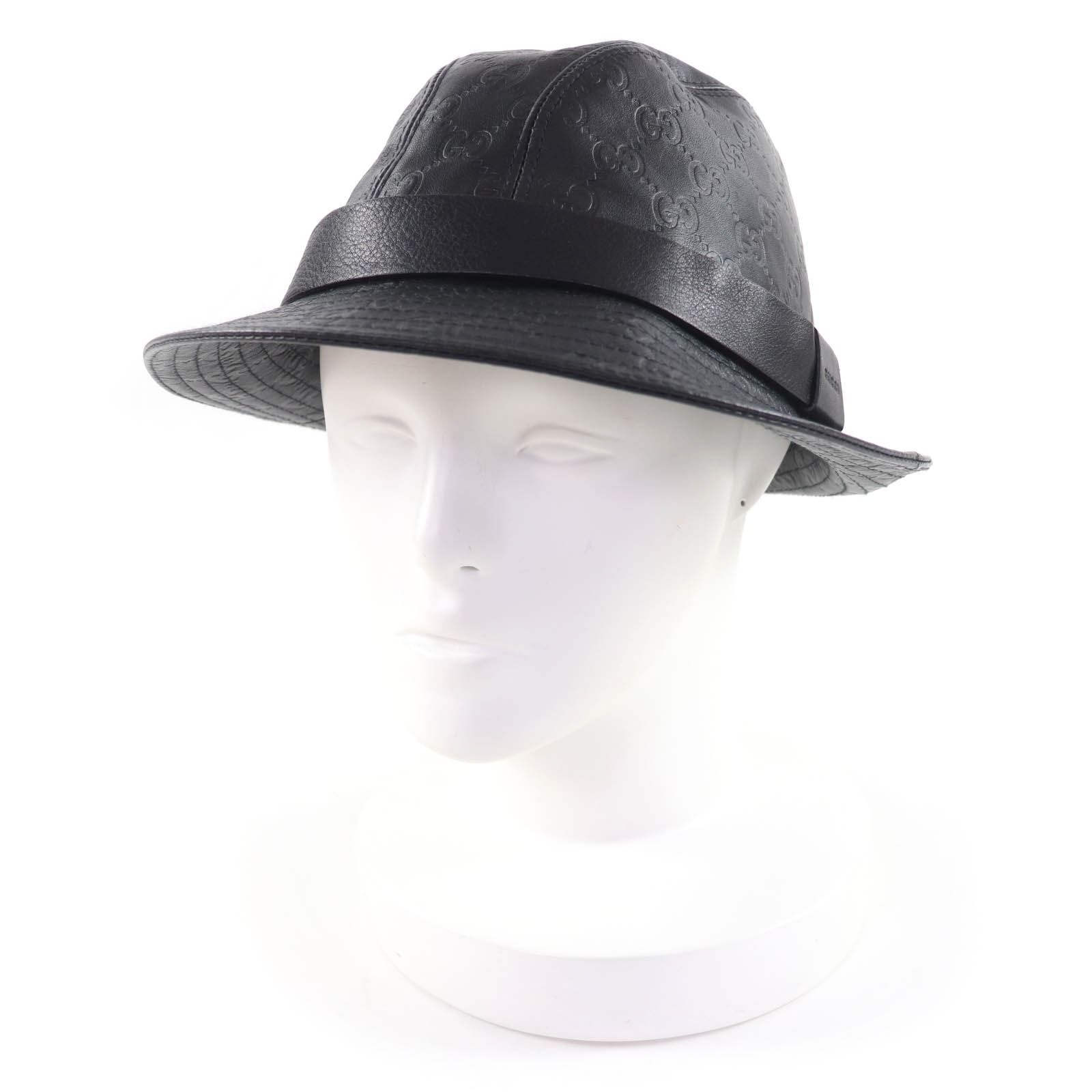 極美品 グッチ ハット ブラック レディース L 023441