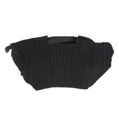 ISSEY MIYAKE イッセイミヤケ IM14AG080 プリーツ加工 ハンドバッグ ブラック系【中古】