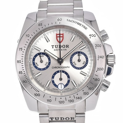 チューダー TUDOR 20300 スポーツライン クロノグラフ シルバー 自動巻き メンズ 良品 腕時計 B#149509