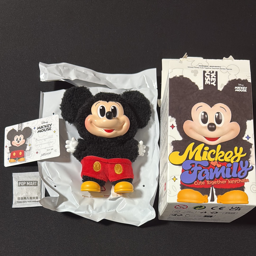POP MART DISNEY Mickey Family Cute Together Series Plush Keychain Mickey