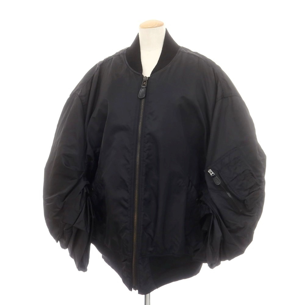 【中古】ジュンヤワタナベ JUNYA WATANABE 2024年秋冬 ナイロン MA-1 中綿ブルゾン ブラック【サイズS】【レディース】
