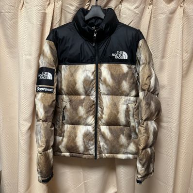 Supreme x The North Face Fur Print Nuptse Jacket "Brown"
