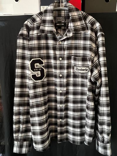 WIND AND SEA x HYSTERIC GLAMOUR Check Shirt "White"