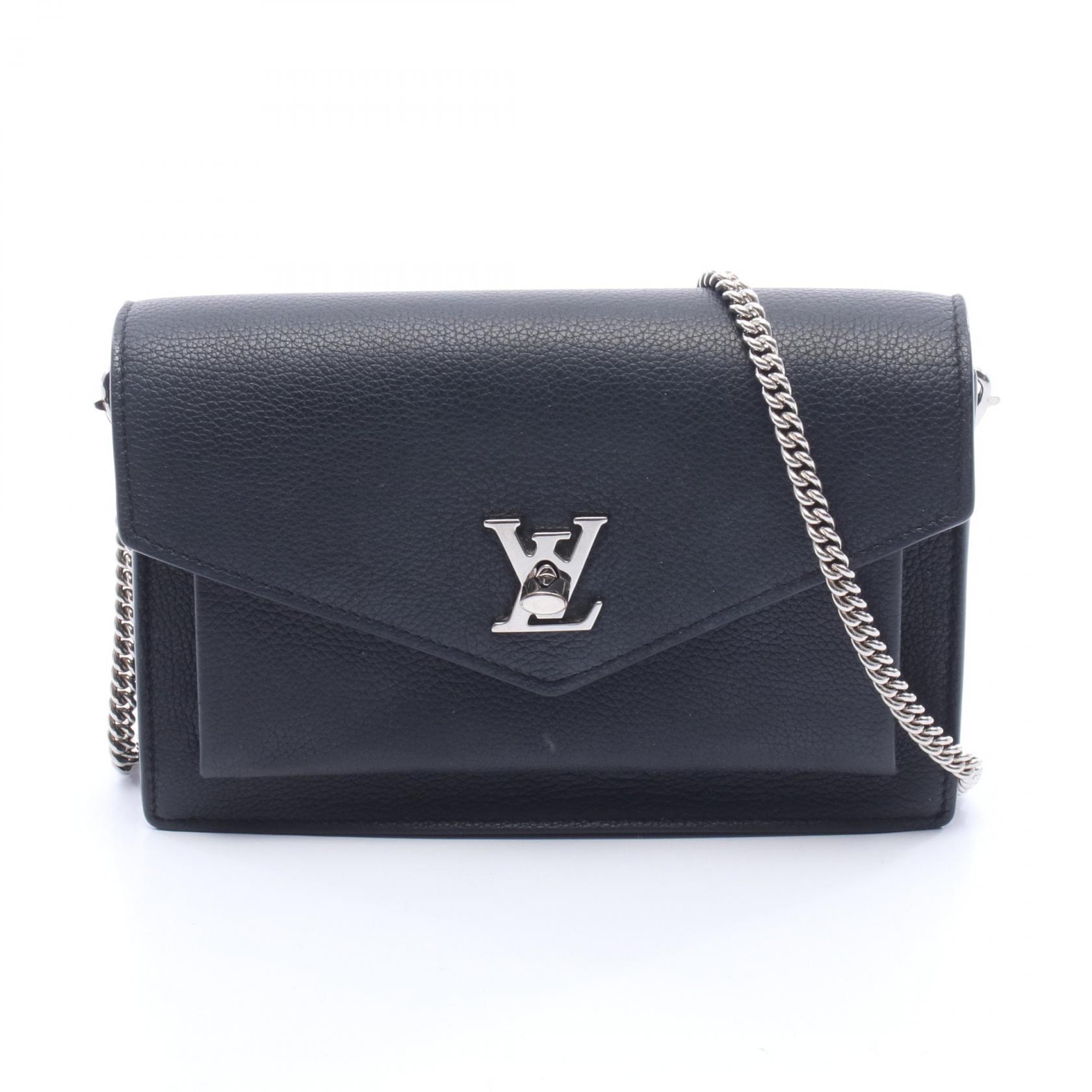 ルイ・ヴィトン LOUIS VUITTON ポシェット ロックミーチェーン ショルダーバッグ バッグ レザー レディース ブラック系 M63471 【中古】