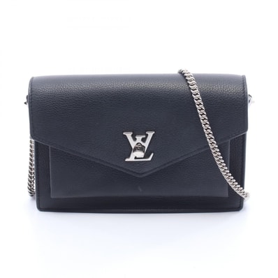 ルイ・ヴィトン LOUIS VUITTON ポシェット ロックミーチェーン ショルダーバッグ バッグ レザー レディース ブラック系 M63471 【中古】
