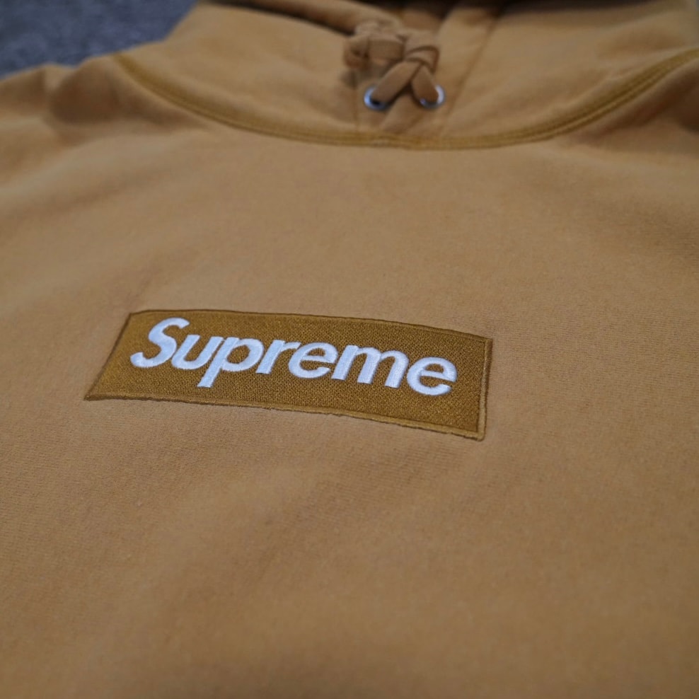Supreme Box Logo Hooded Sweatshirt "Light Mustard" (21FW)