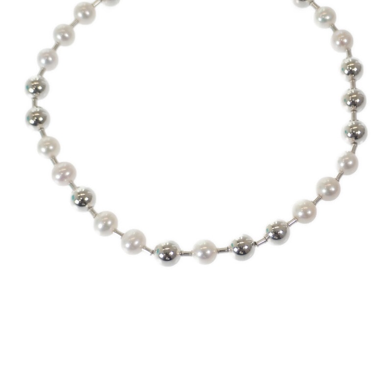 ティファニー TIFFANY&Co. ハードウェアパールボール 64048201 ネックレス シルバー925 フレッシュウォーターパール レディース【中古】【Aランク】