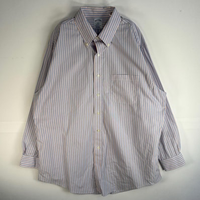 古着 ブルックスブラザーズ Brooks Brothers 長袖シャツ ストライプ 1818 REGENT XL ブルー系 マルチカラー メンズ