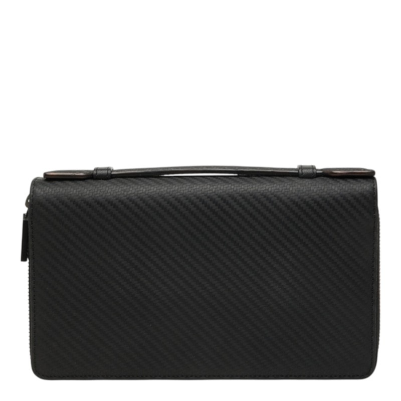 ダンヒル サイドカー ダブルジップ オーガナイザー ウォレット 長財布 ブラック レザー レディース Dunhill 中古