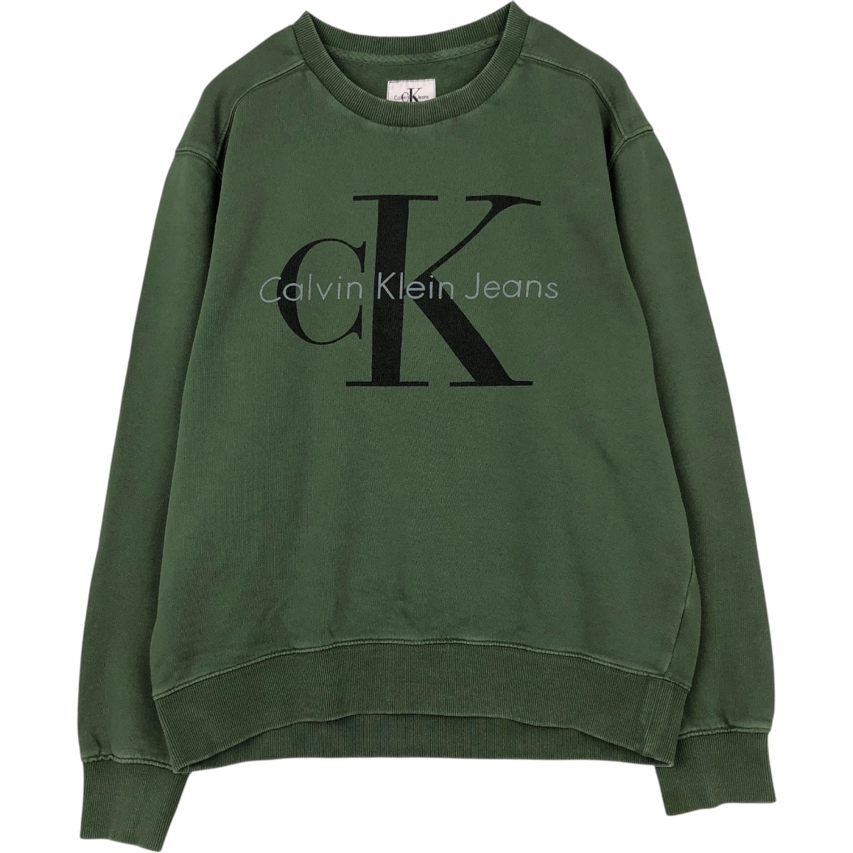 古着 カルバンクライン Calvin klein JEANS プリントスウェットシャツ トレーナー メンズL相当/eaa673815