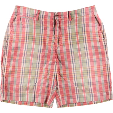 古着 ラルフローレン Ralph Lauren POLO by Ralph Lauren タータンチェック コットンショーツ ショートパンツ メンズw35相当/eaa577669