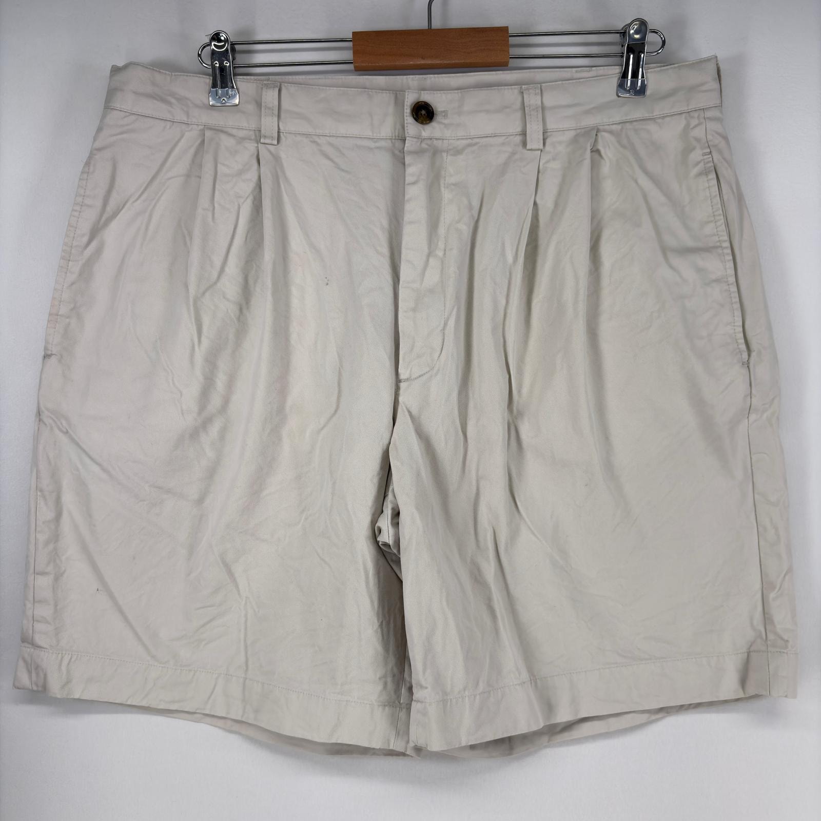 古着 ブルックスブラザーズ Brooks Brothers ショートパンツ ワンポイント ツータック ハーフパンツ チノパン w38  ホワイト系 メンズ