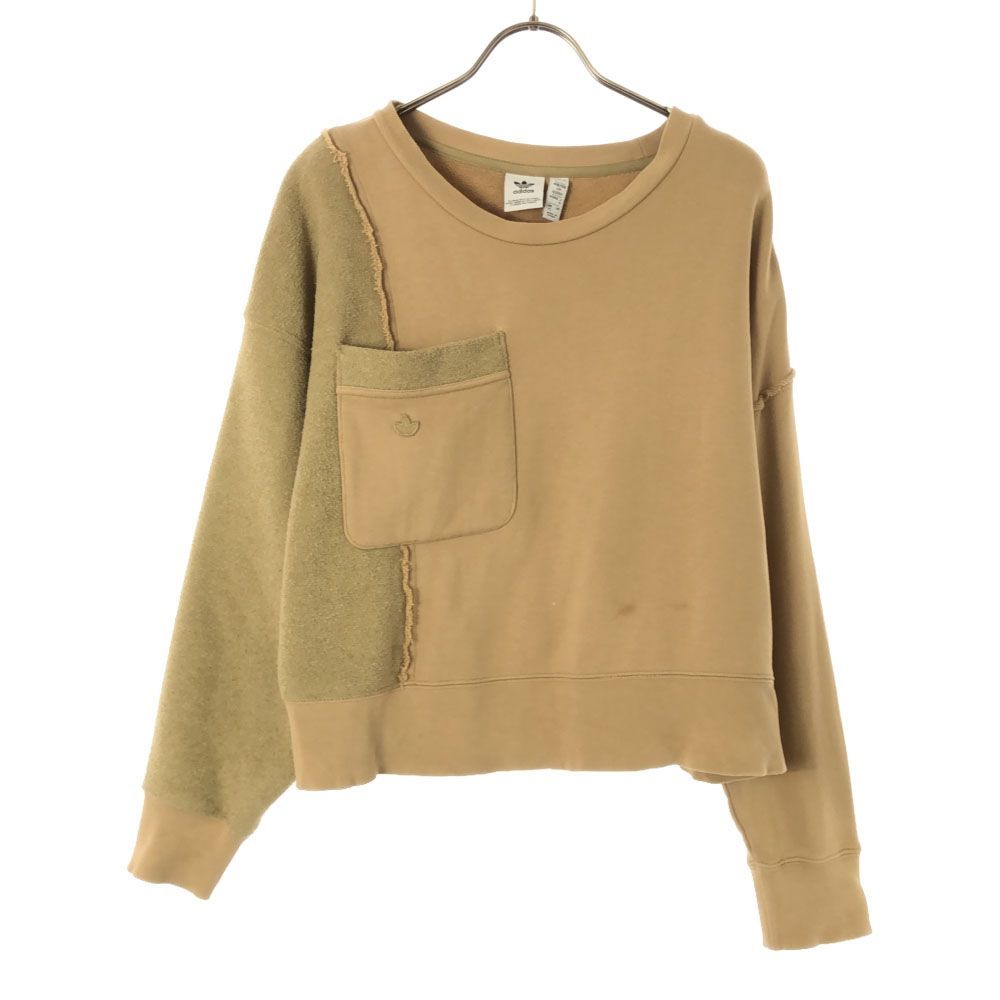 adidas 長袖 ショート丈 スウェット トレーナー